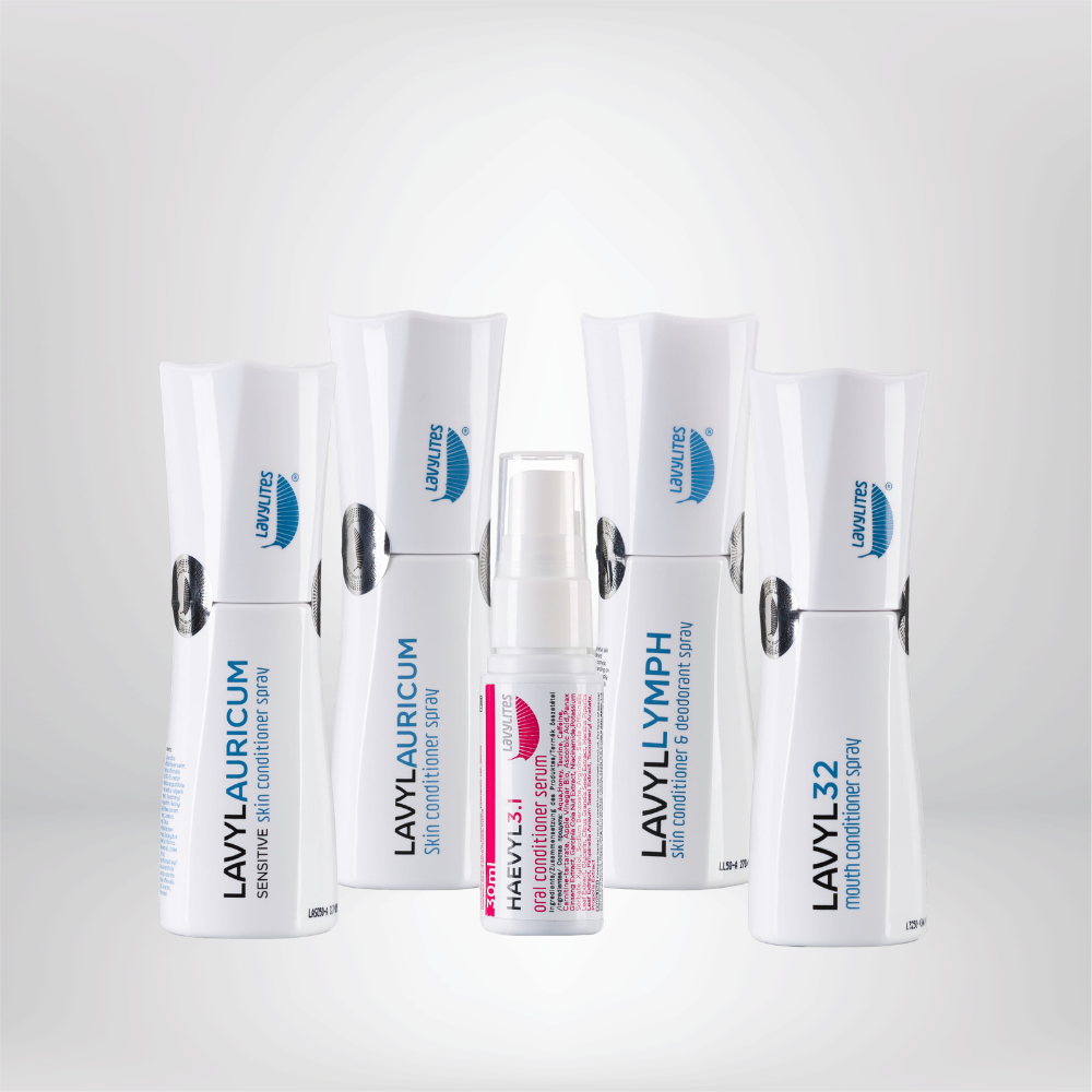 Start-Set klein 5 Stück: Original Lavylites Lavyl Auricum Sensitive, Lavyl Auricum, Lavyl 32, Lavyl Lymph, Haevyl 3.I
