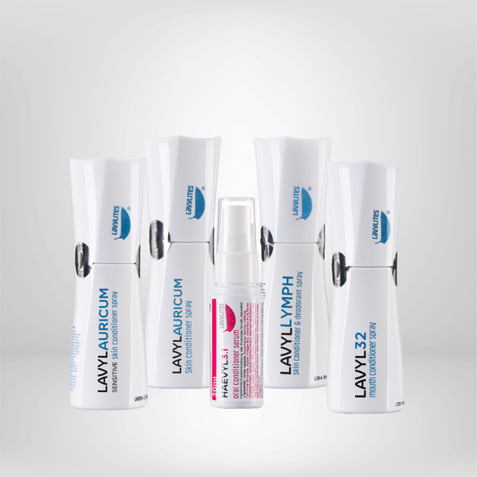 Start-Set klein 5 Stück: Original Lavylites Lavyl Auricum Sensitive, Lavyl Auricum, Lavyl 32, Lavyl Lymph, Haevyl 3.I